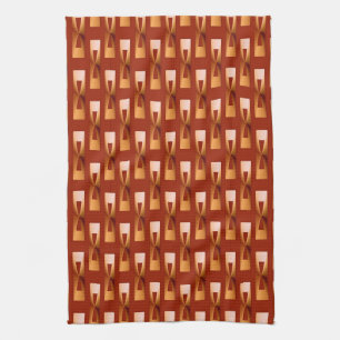 Art Deco Metallic Geometric - Koper en Rust Theedoek