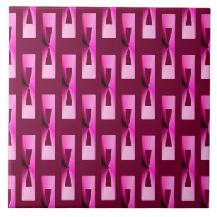 Art Deco Metallic Geometric - Orchid en Paars Tegeltje