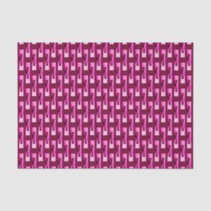 Art Deco Metallic Geometric - Orchid en Paars Tissuepapier