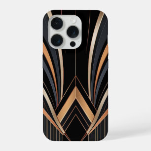 Art Deco Metallic Geometrische Elegantie iPhone 15 Pro Hoesje