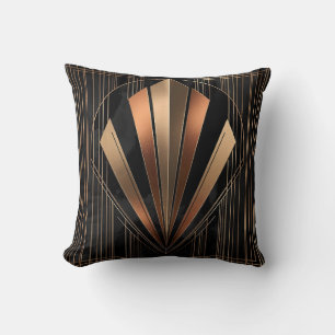 Art Deco Metallic Geometrische Elegantie Kussen
