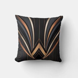 Art Deco Metallic Geometrische Elegantie Kussen