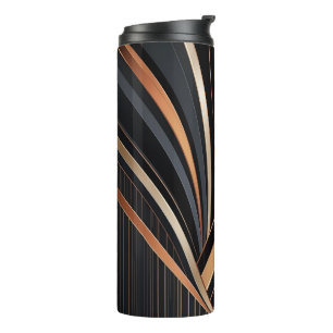 Art Deco Metallic Geometrische Elegantie Thermosbeker