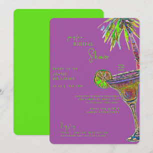 Art Deco Mexicaanse Margarita Vrijgezellenfeest Kaart