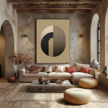 Art Déco minimaliste d'arche murale en or luxueux