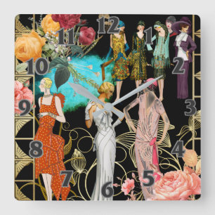 Art Deco  Mode Acryl Muurklok Vierkante Klok