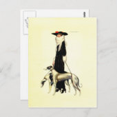 Art Deco-Mode Briefkaart (Voorkant / Achterkant)