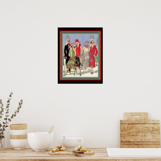 Art Deco Mode Design Poster 16 x 20 (Keuken)