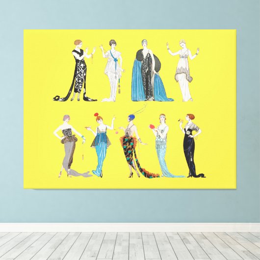  Art Deco Mode - George Barbier Kaart Canvas Afdruk (Insitu (Houten vloer))