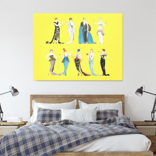  Art Deco Mode - George Barbier Kaart Canvas Afdruk (Insitu (Slaapkamer))