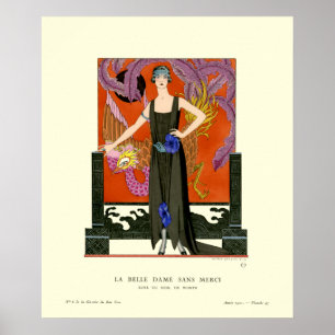Art Deco Mode Girl van George Barbier Poster
