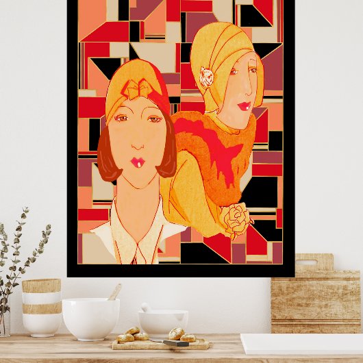 Art Deco Mode Poster (Keuken)
