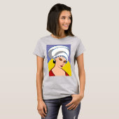 Art Deco Modern Lady in een tulband T-shirt (Voorkant volledig)