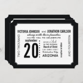 Art Deco Modern Wedding Invite Kaart (Voorkant / Achterkant)