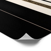 Art déco moderne 1920 Or géométrique noir blanc (Coin)