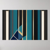 Art Déco Moderne Abstrait Lignes Verticales (Devant)