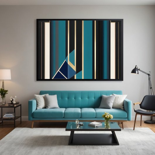 Art Déco Moderne Abstrait Lignes Verticales
