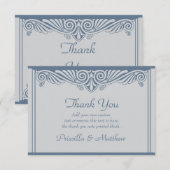 Art Déco Moderne - Cartes de Remerciements (Devant / Derrière)