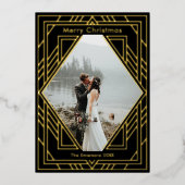 Art déco moderne Design de Noël Carte de vacances (Recto)