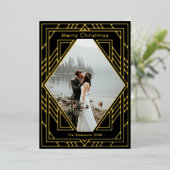 Art déco moderne Design de Noël Carte de vacances (Debout devant)