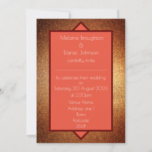 Art Déco moderne Gatsby Glittery Faire-part de mar