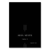 Art déco moderne Mariage noir Cartes de séjour / T (Par défaut)