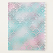 Art déco moderne rose Turquoise Personnaliser Nom  (Dos)