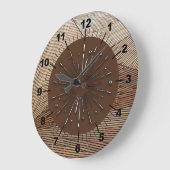 Art Déco moderne Tons Brown Acrylique Horloge mura (Angle)