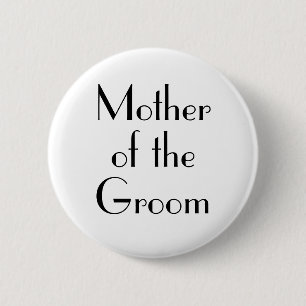 Art Deco Moeder van de Bruidegom Trouwknoop Ronde Button 5,7 Cm