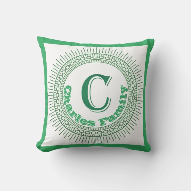 Art Deco Monogram "C"  Kussen (Voorkant)