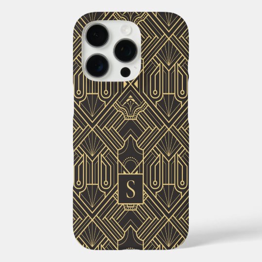 Art Deco Monogram Case-Mate iPhone Case (Achterkant)