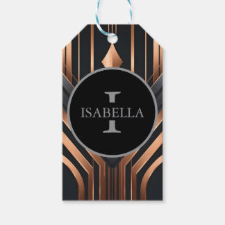 Art Deco Monogram Circle Name Design Cadeaulabel