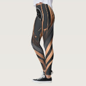 Art Deco Monogram Circle Name Design Leggings (Links)