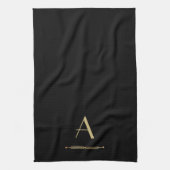 Art deco monogram elegante keukenhanddoek (Verticaal)