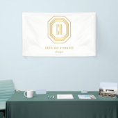 Art Deco Monogram Gold/Wit Spandoek (Beurs)