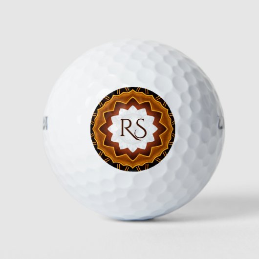 Art Deco Monogram Golfballen (Voorkant)