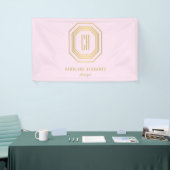 Art Deco Monogram Goud/Roze Spandoek (Beurs)