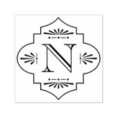  Art Deco Monogram Initiaal Zelfinktende Stempel (Design)