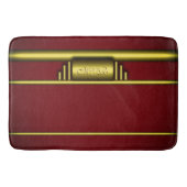 Art deco monogram op luxe goud en kastanje badmat (Voorkant)