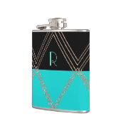 Art Deco Monogrammed Custom Flask Heupfles (Links)