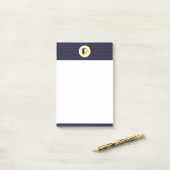 Art Deco Monogrammed Post-it® Notes (Op bureau)