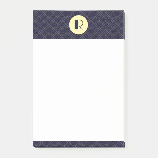 Art Deco Monogrammed Post-it® Notes (Voorkant)