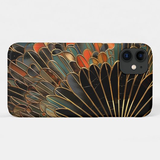 Art Deco Moody Fan Case-Mate iPhone Case (Achterkant (horizontaal))