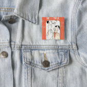 Art Deco - Mooi Vierkante Button 5,1 Cm (In situ)