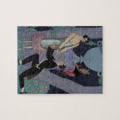  Art Deco Moonlight Love Triangle Legpuzzel (Horizontaal)