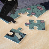  Art Deco Moonlight Love Triangle Legpuzzel (Zijkant)