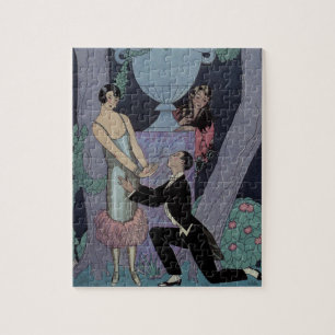 Art Deco Moonlight Love Triangle Legpuzzel