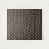 Art Deco motief met gouden bloemmotieven Wandkleed (Voorkant (horizontaal))