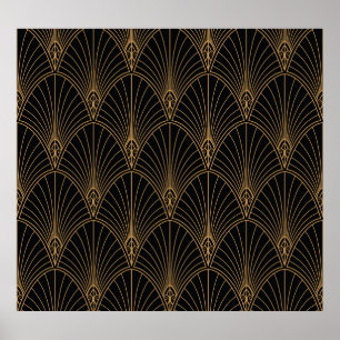 Art déco : motif géométrique classique.