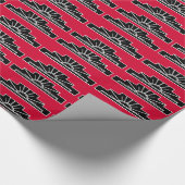 Art Deco Motif in zwart-wit- en rood-opvulpapier Cadeaupapier (Hoek)
